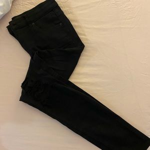 Black ripped jeans